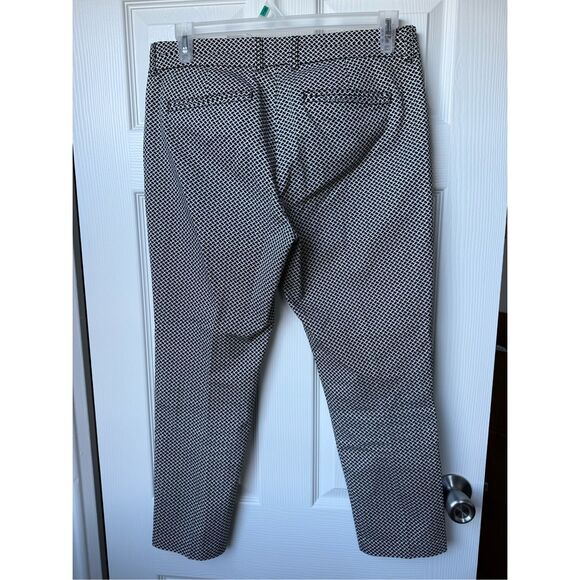 GAP Khakis Slim City Pants Size 10 Women's Black White Weave Pattern - Picture 3 of 4